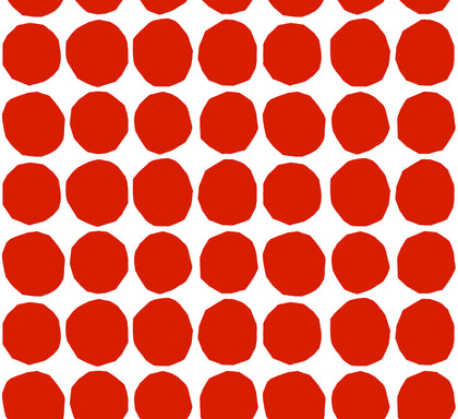 Pienet Kivet Contemporary Illustration - Scarlet and Eggshell | Architectural Wallcoverings