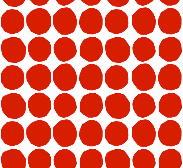 Pienet Kivet Contemporary Illustration - Scarlet and Eggshell | Architectural Wallcoverings