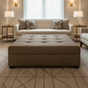 Tradewind Trace - Bark Upholstered Ottoman | Architectural Fabrics