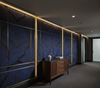 BARRYMORE - Midnight Indigo Decorative Sheer Upholstered Wall Panel | Architectural Fabrics