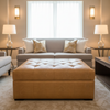 Norman Island - Caramel Upholstered Ottoman | Architectural Fabrics