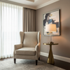 Norman Island - Greige Upholstered Chair | Architectural Fabrics