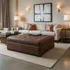 Basketry - Basketry Performance Vinyl Upholstered Ottoman | Architectural Fabrics