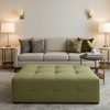 Parrot Cay - Spring Upholstered Ottoman | Architectural Fabrics