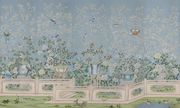Temple Newsam — Summer Sky slub silk