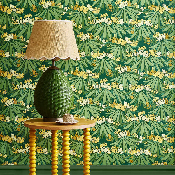 V&a Rhododendron - Yellow Wallcovering | 1838 Wallcoverings