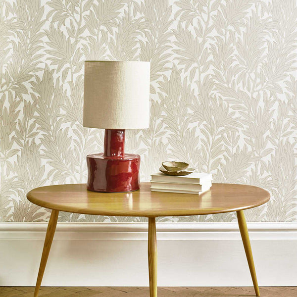 V&a Laurel Leaf - Natural Wallcovering | 1838 Wallcoverings