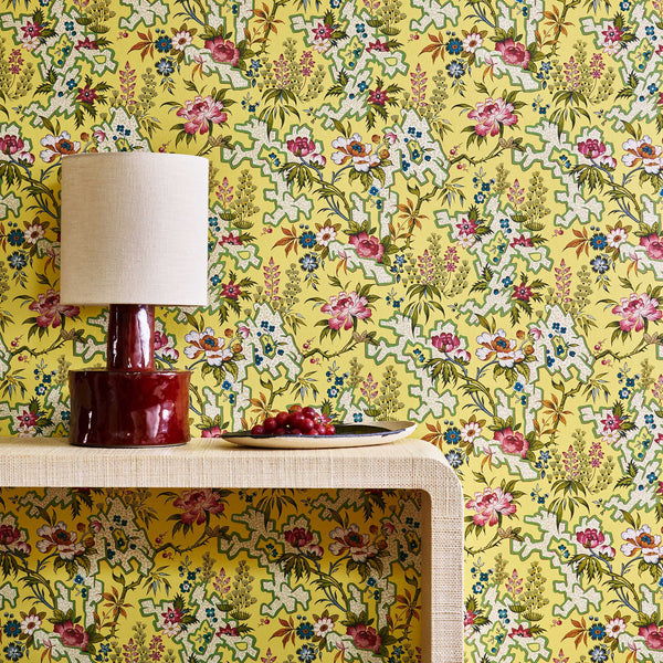 V&a Kilburn's Maze - Yellow Wallcovering | 1838 Wallcoverings