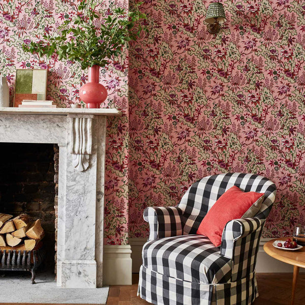 V&a Kilburn's Maze - Blush Pink Wallcovering | 1838 Wallcoverings