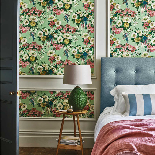 V&a Floral Serenade - Verde - Green Wallcovering | 1838 Wallcoverings