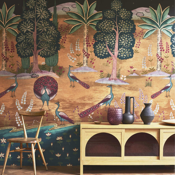 V&a - Garland of Ragini - Night Wall Wallcovering | 1838 Wallcoverings