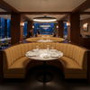 Smooth Pebble Grain Goldenrod Tan Upholstered Banquette | Architectural Fabrics