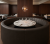 BALBOA - Ebony Hide Faux Leather Upholstered Banquette | Architectural Fabrics