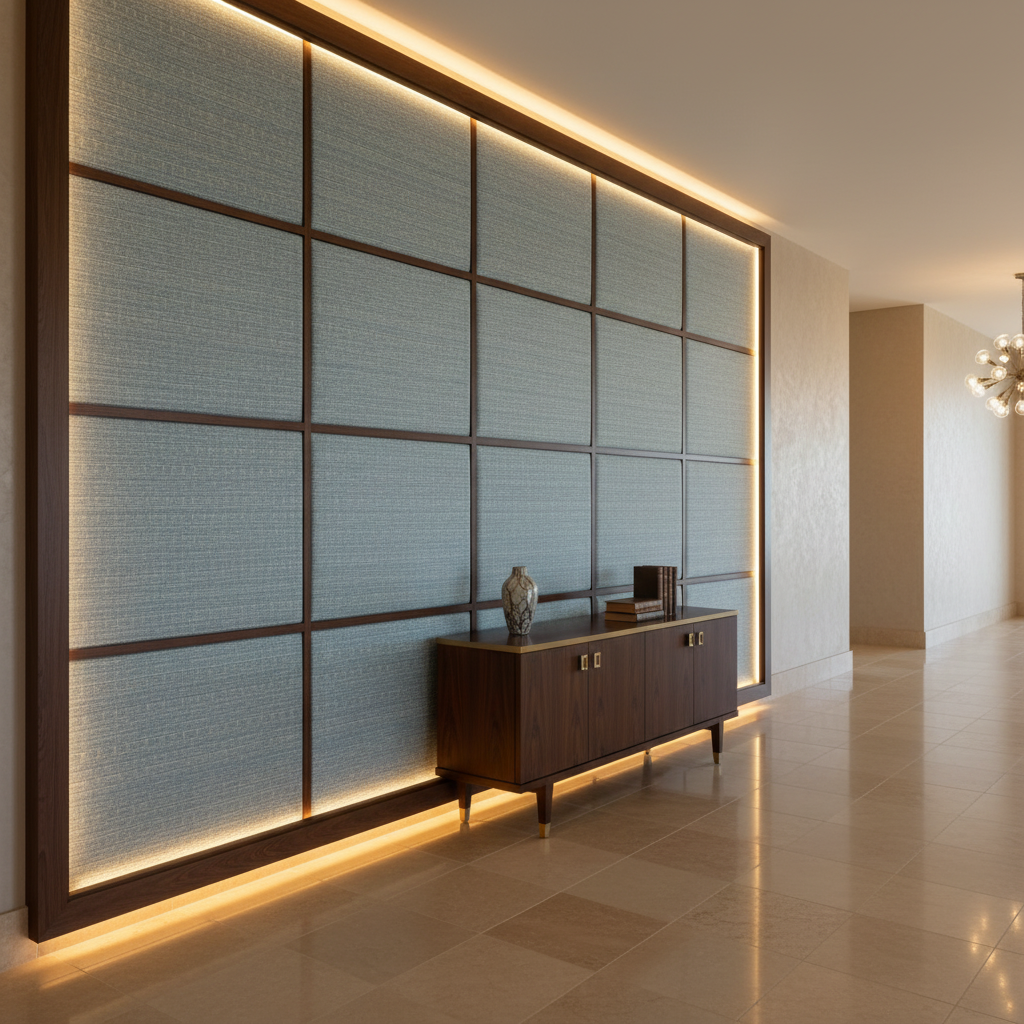 Manchioneel - Lark Upholstered Wall Panel | Architectural Fabrics