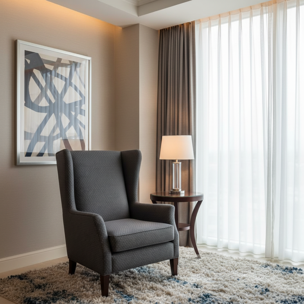 Analog - Graphite Etched Polyurethane Upholstered Chair | Architectural Fabrics