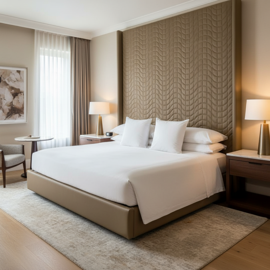 Waterfall Bay - Palladium Upholstered Headboard | Architectural Fabrics
