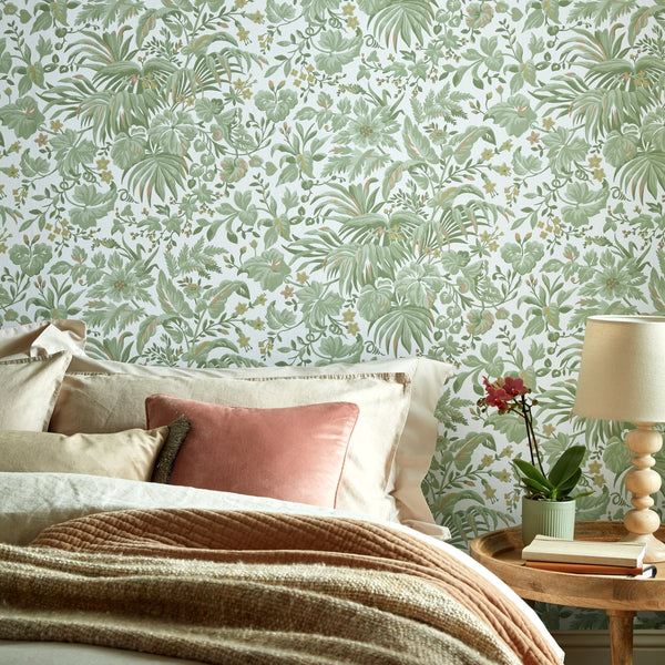 V&a Palmette - Sage - Green Wallcovering | 1838 Wallcoverings