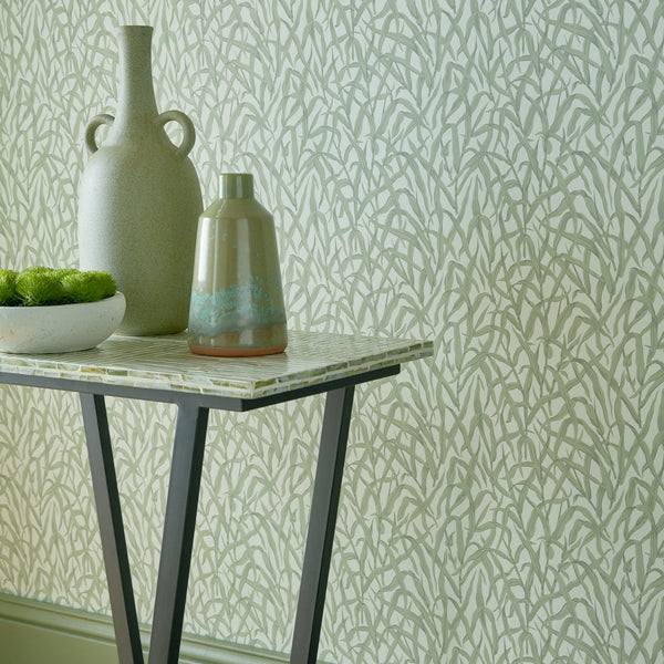 V&a Ornamental Grasses - Sage - Green Wallcovering | 1838 Wallcoverings