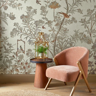 V&a Moor Park - Oyster Wall Wallcovering | 1838 Wallcoverings