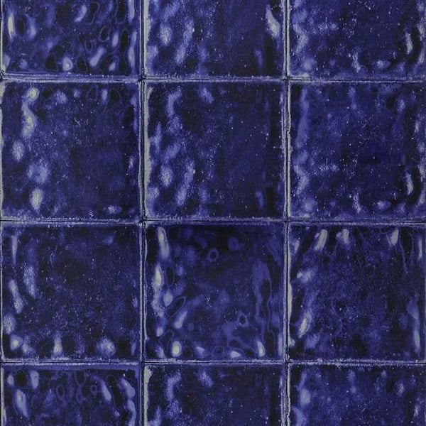 Aquarelle Glazed Metallic Cobalt | Designers Guild Europe