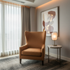 Linen Island - Persimmon Upholstered Chair | Architectural Fabrics