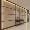 Brushed Linen Weave Oatmeal Beige Upholstered Wall Panel | Architectural Fabrics
