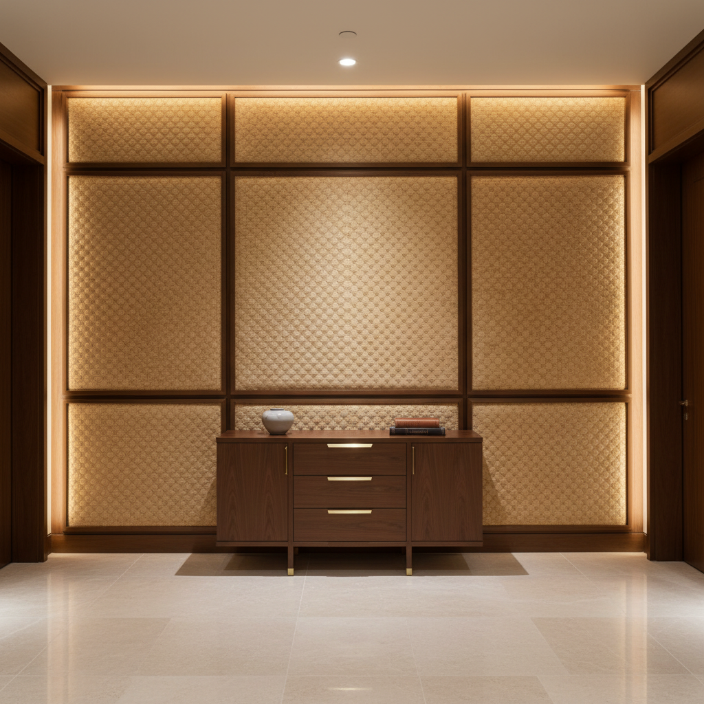 Thatch Cay - Silk Upholstered Wall Panel | Architectural Fabrics