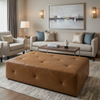 Baroque - Baroque Performance Vinyl Upholstered Ottoman | Architectural Fabrics