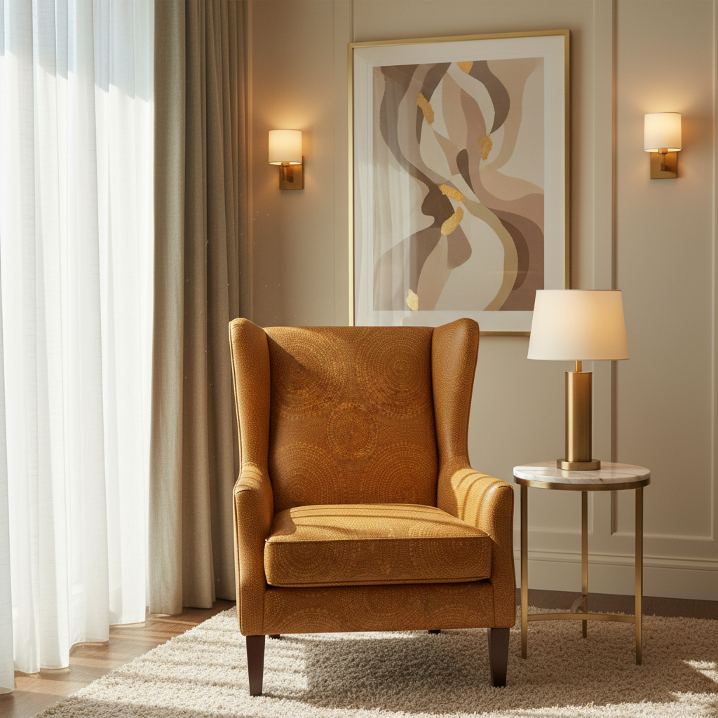 Virgin Gorda - Pumpkin Upholstered Chair | Architectural Fabrics