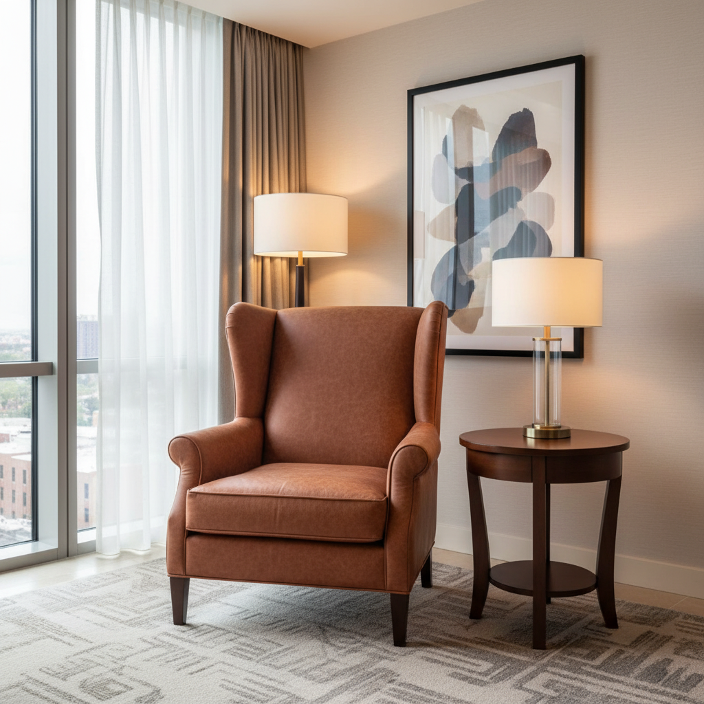 Smooth Pebble Grain Rustic Sienna Upholstered Chair | Architectural Fabrics