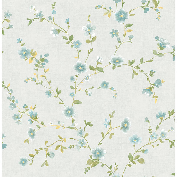 Delphine, Light Blue Wallcoverings | LA Walls