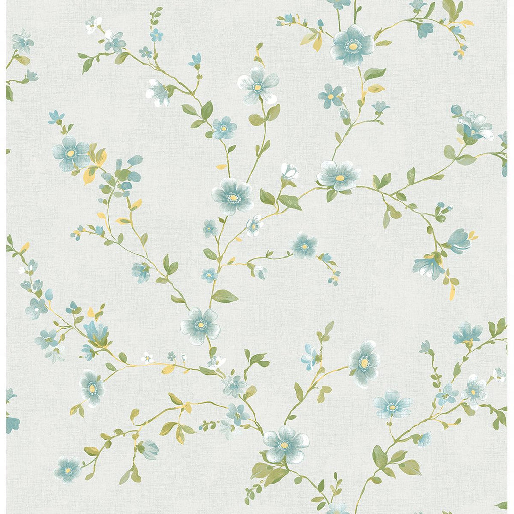 Delphine, Light Blue Wallcoverings | LA Walls