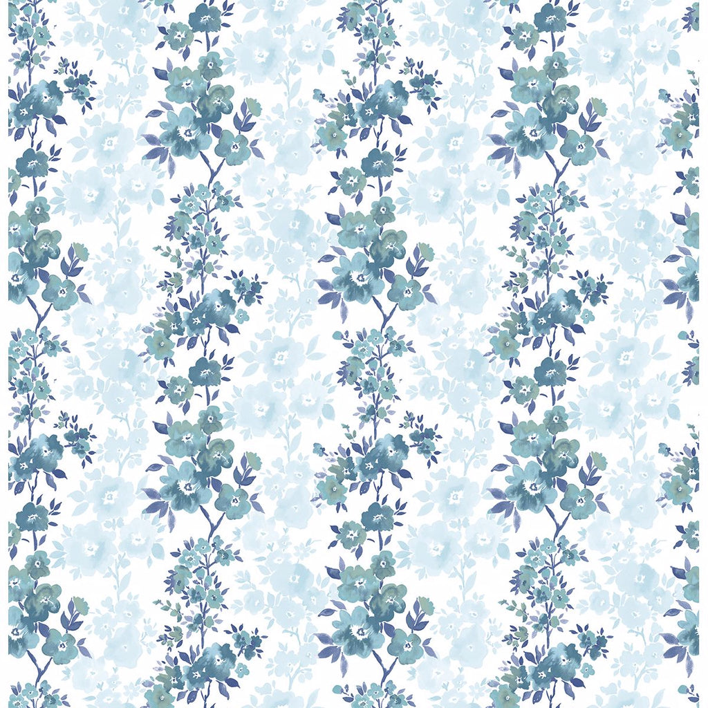 Charlise, Blue Wallcoverings | LA Walls