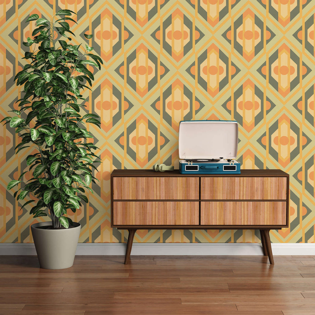 Retro Chic Light Green Wallcovering | AS Creation