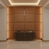 Smooth Pebble Grain Warm Cognac Upholstered Wall Panel | Architectural Fabrics