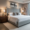 St. Barthelemy - Gull Upholstered Headboard | Architectural Fabrics