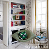 Birds & Butterflies Multi On White Room Setting | Schumacher Wallpaper