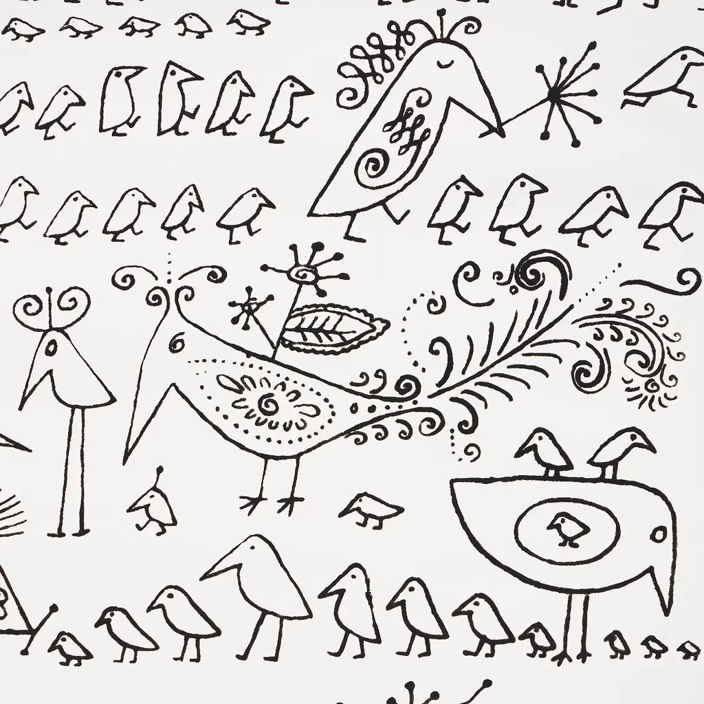 Aviary - Black On White Wallpapers