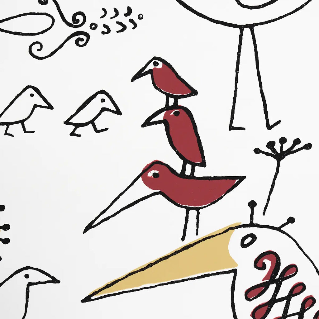 Aviary - Multi On White Wallpapers