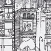 New York New York Black On White Room Setting | Schumacher Wallpaper