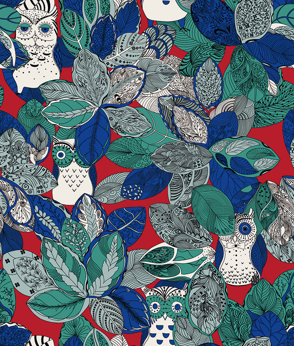 Wainscott-Teal Wallcovering | Phillipe Romano