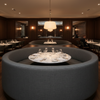 Triangle Reef - Ocean Upholstered Banquette | Architectural Fabrics