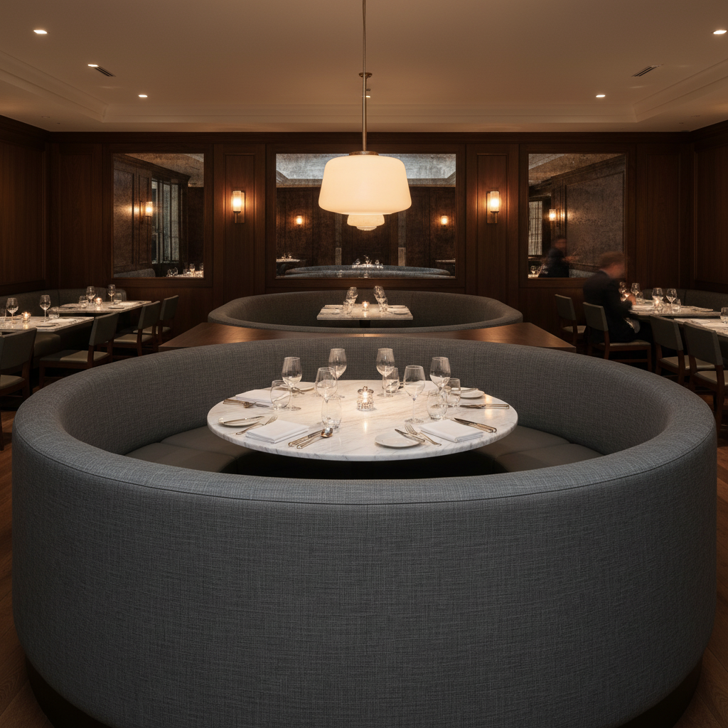 Triangle Reef - Ocean Upholstered Banquette | Architectural Fabrics