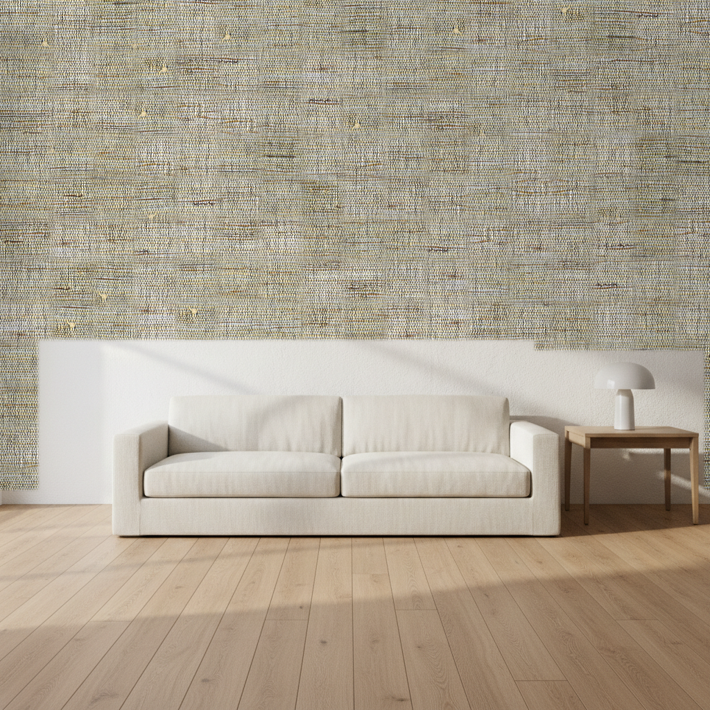 Nantucket Grasscloth Black Mesh Wallcovering | Phillipe Romano room setting