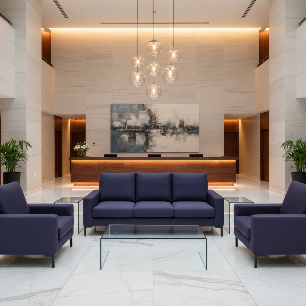 Soper Hole - Lapis Upholstered Sofa | Architectural Fabrics