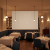 Barnard Type II Vinyl | Hollywood Wallcoverings - Restaurant Dining commercial room setting