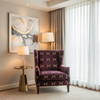 Diamond Velvet Texture Plum Wine Upholstered Chair | Architectural Fabrics