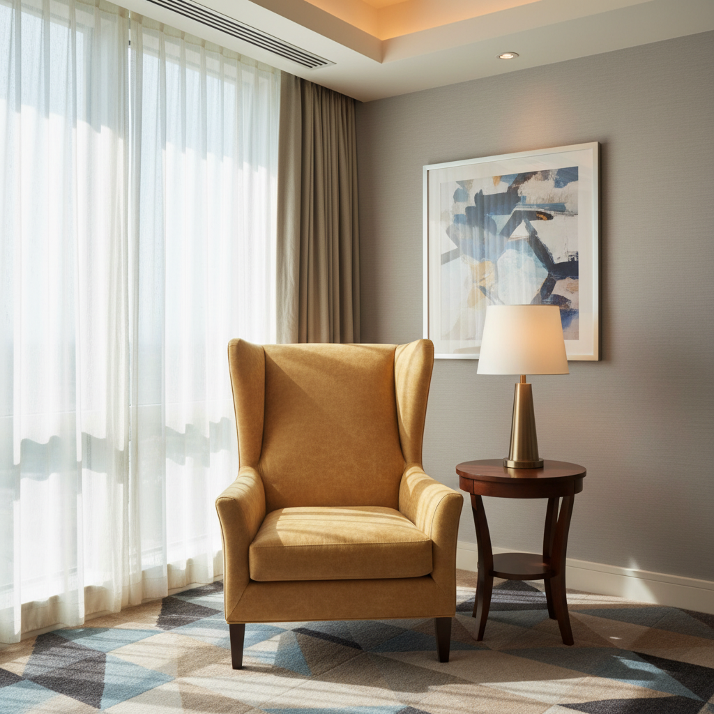 Smooth Pebble Grain Goldenrod Tan Upholstered Chair | Architectural Fabrics