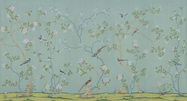 Badminton — Blue Grey dyed silk
