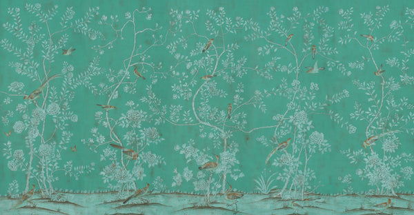 Earlham — Special Colourway on green Williamsburg